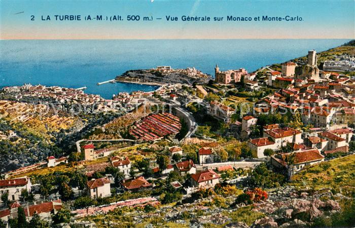 La Turbie Vue generale sur Monaco et Monte Carlo