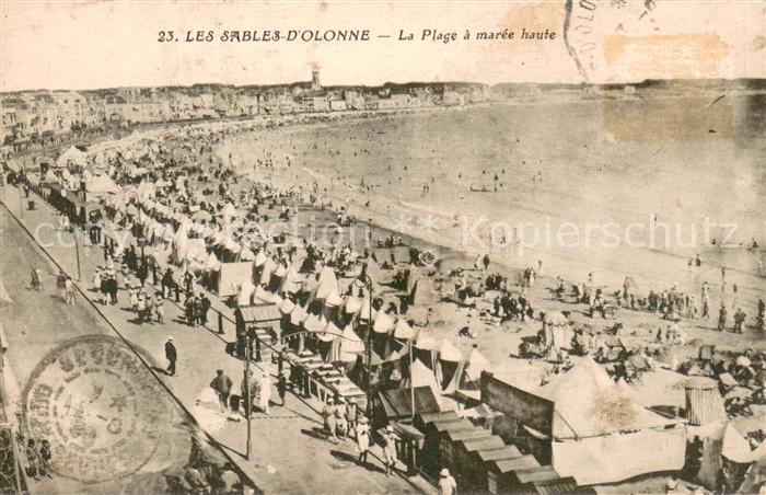 Les Sables-d Olonne La Plage a maree haute