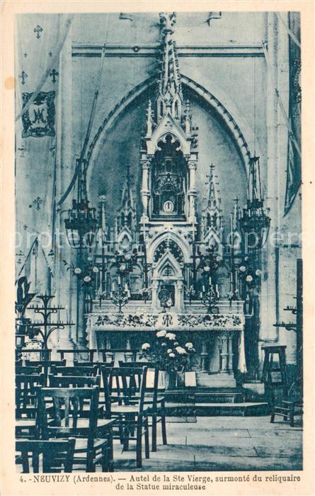 Neuvizy Autel de la Ste Vierge surmonte du reliquaire de la Statue miraculeuses