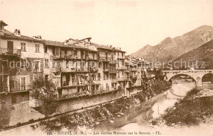 Sospel Les vieilles Maisons sur la Bevera
