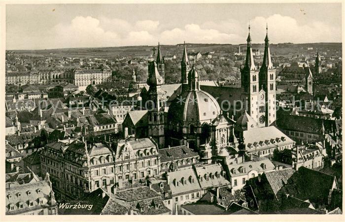 Wuerzburg Stadtansicht mit Dom