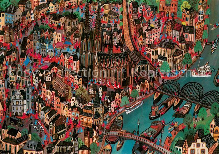 Koeln Rhein Illustration