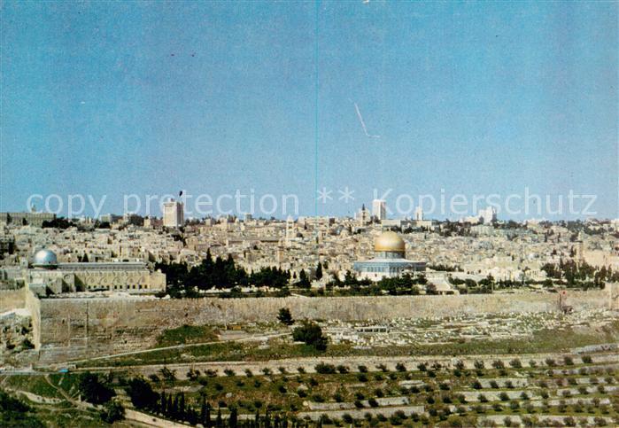 Jerusalem Yerushalayim Old City seen from Mt Olives