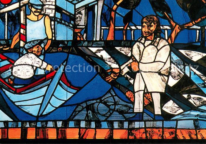 Weil am Rhein Petrus Fenster Folgt mir nach in der St Peter und Paul Kirche