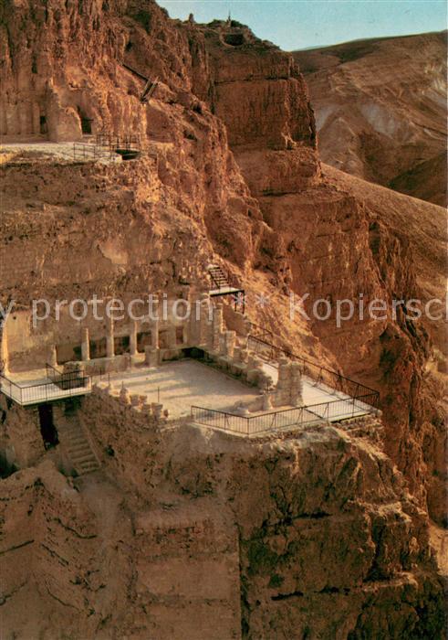 Masada The Northern Herodian Palace Fliegeraufnahme