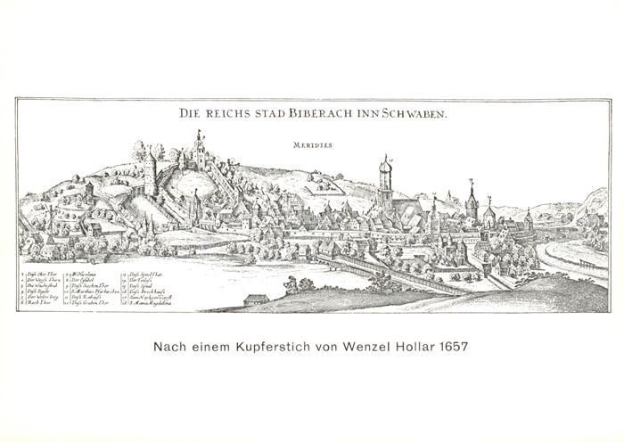 Biberach Riss Mittelalterliches Staedtebild Kupferstich