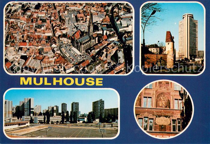 Mulhouse Muehlhausen Vue aerienne compte avec sa proche banlieue