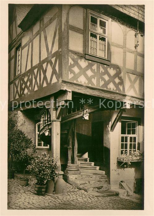 Bacharach Rhein Gasthaus Alte Post Wendeltreppe im Hof