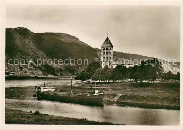 Niederlahnstein St Johanneskirche an der Muendung der Lahn in den Rhein