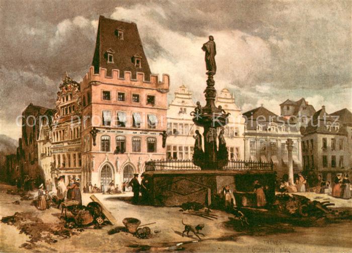 Trier Hauptmarkt um 1850 Museum der Stadt