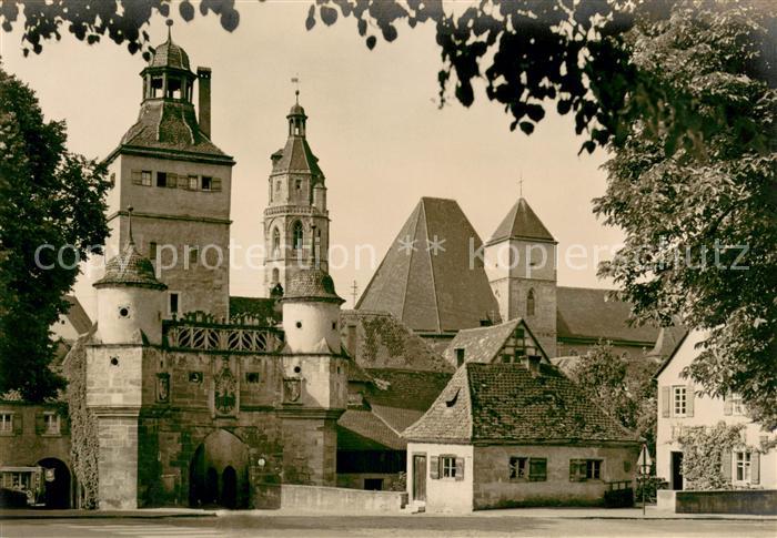 Weissenburg Bayern Ellinger Tor mit St Andreaskirche
