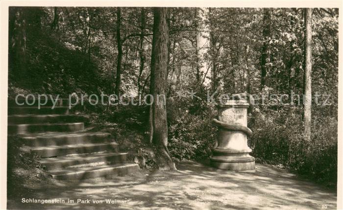 Weimar Thueringen Schlangenstein im Park