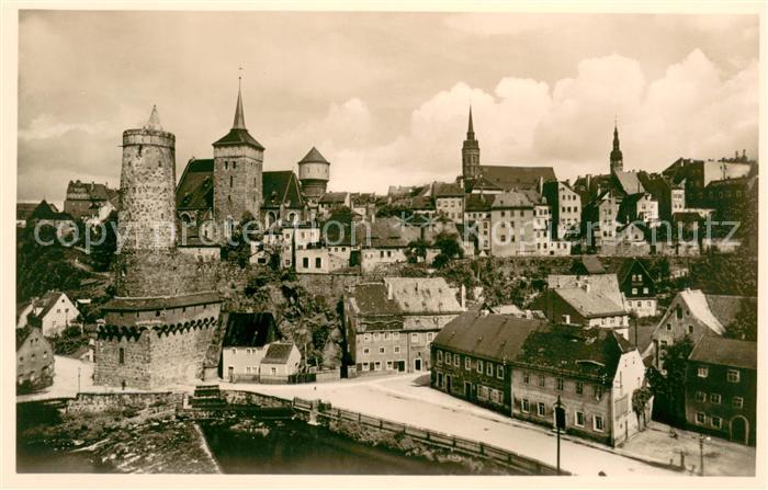 Bautzen Serie Das 1000jaehrige Bautzen Blick von Kronprinzenbruecke Alte Wasserk
