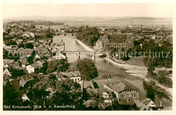 Bad Kreuznach Panorama Blick von der Kauzenburg