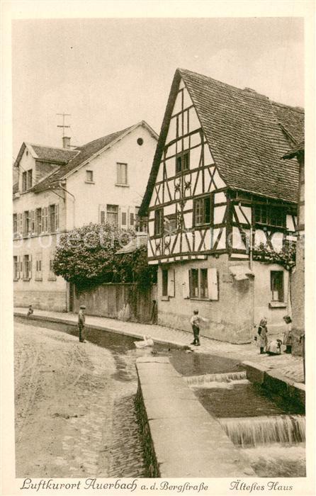 Auerbach Bergstrasse aeltestes Haus Fachwerkhaus Bach Luftkurort