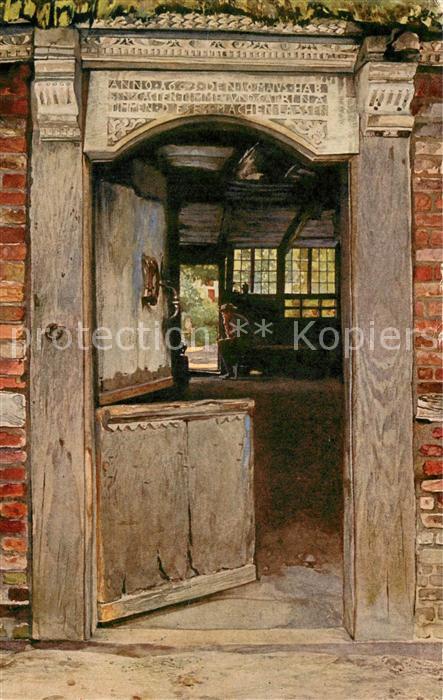 Curslack Hufnerhaus 17. Jhdt. Kuenstlerkarte