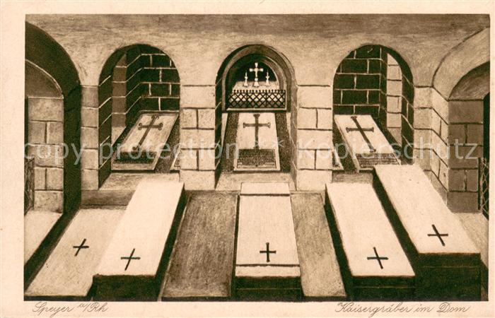 Speyer Rhein Kaisergraeber im Dom Kaisergruft