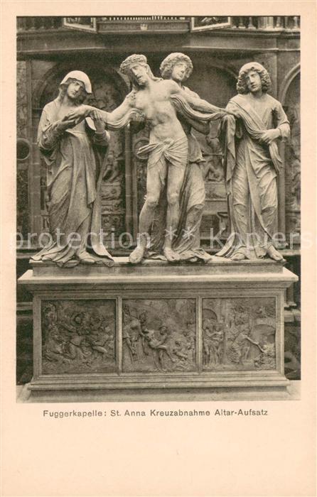 Augsburg Fuggerkapelle St. Anna Kreuzabnahme Altar Aufsatz