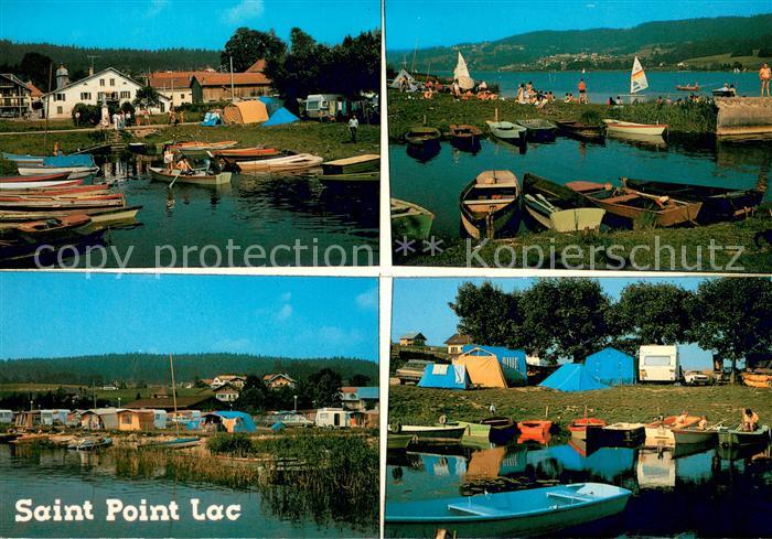 Saint-Point-Lac Campingplatz am See Hafen
