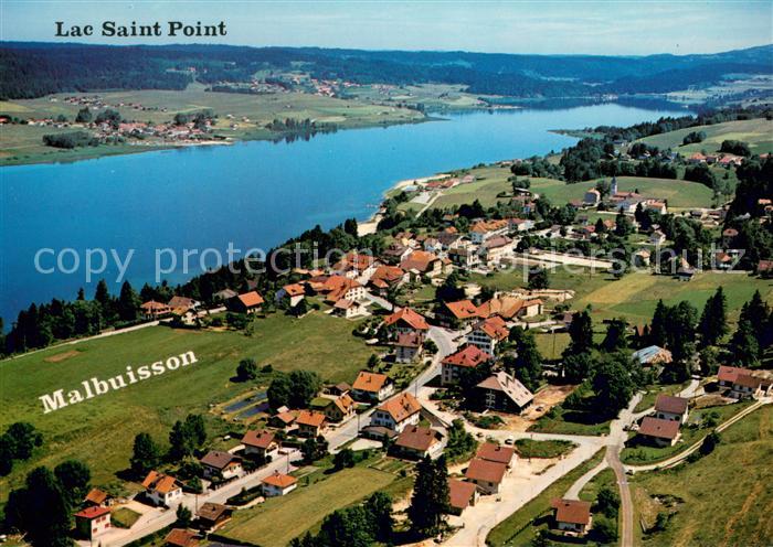 Malbuisson Doubs Station et Lac de Saint Point vue aérie