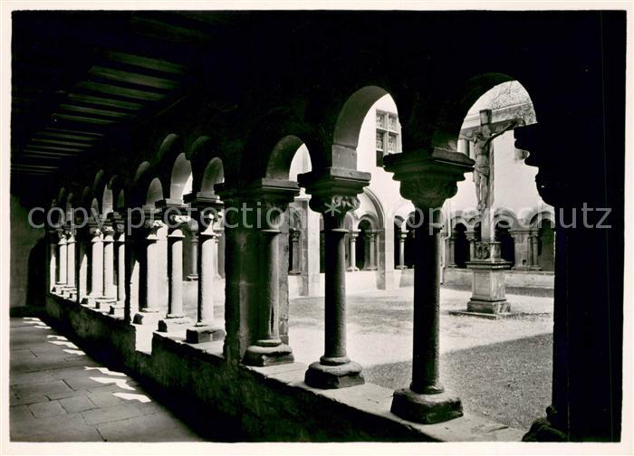 Aschaffenburg Main Stiftskirche Spaetromanischer Kreuzgang Inri Kreuz