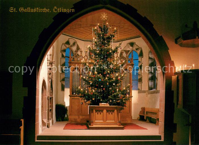 oetlingen Weil Rhein St. Galluskirche Christbaum Innenansicht