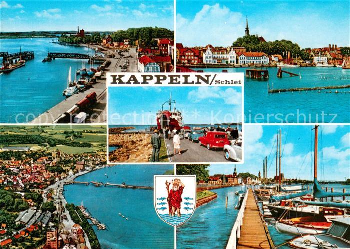 Kappeln Schlei Teilansichten Fliegeraufnahme Yachthafen