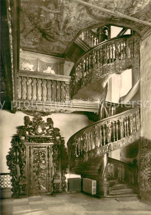 Danzig Westpreussen Rathaus Diele im 1. Obergeschoss Treppe 17. Jhdt.