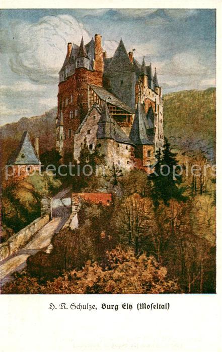 Burg Eltz Moseltal K?nstlerkarte Schulze