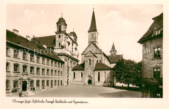 Ellwangen Jagst Stiftskirche und Gymnasium