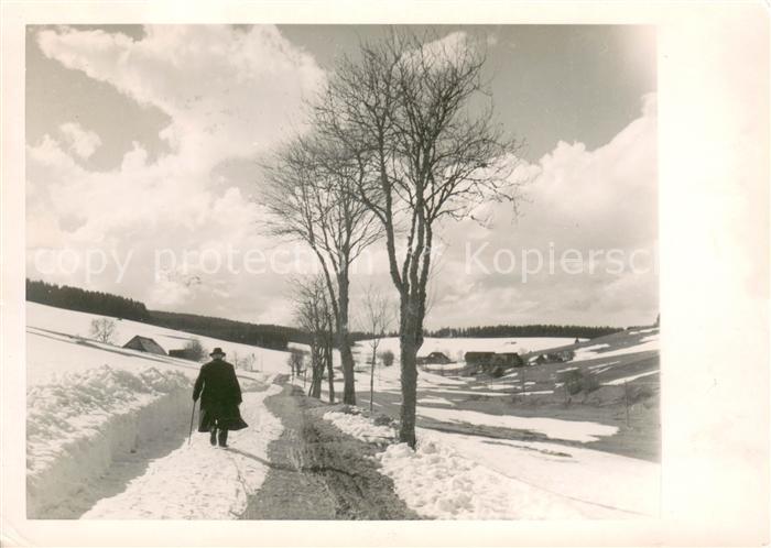 Kniebis Freudenstadt Weg im Schnee