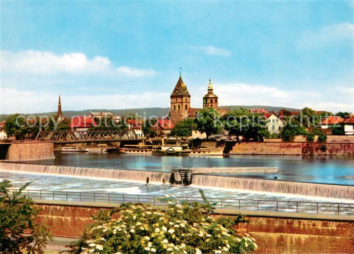 Hameln Weser Wehr M?nsterkirche Weserbr?cke