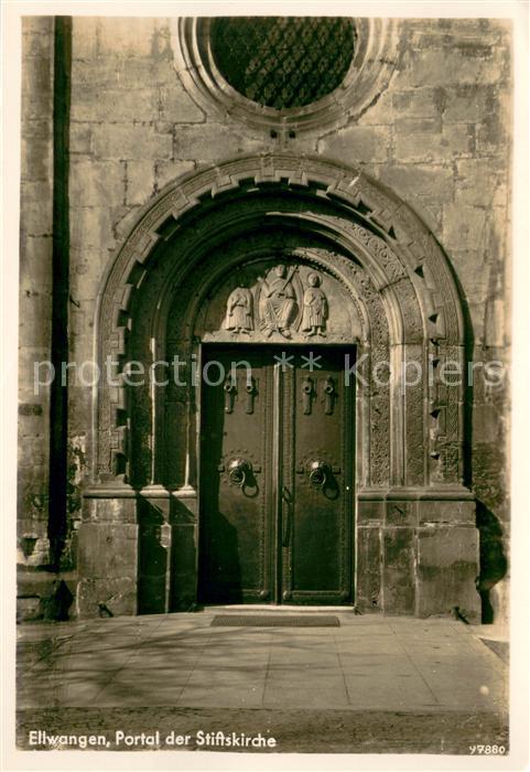 Ellwangen Jagst Portal der Stiftskirche