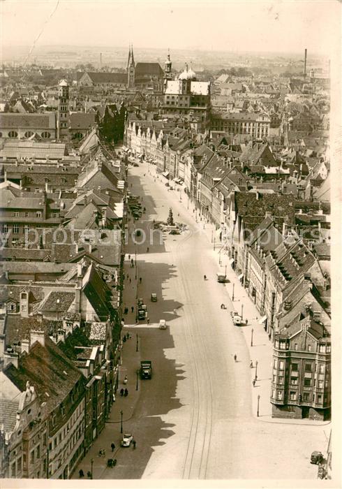 Augsburg Maximilianstrasse vom St. Urlichsturm