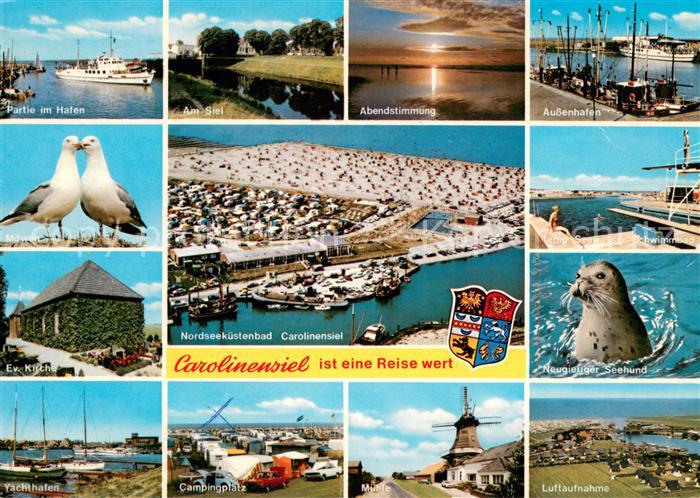 Carolinensiel Ostfriesland Fliegeraufnahme Strand M?hle Campin Hafen Siel Seehun