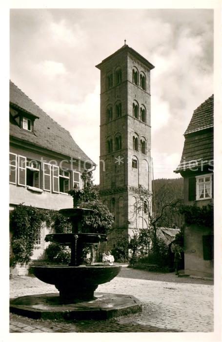 Hirsau Pfarrbrunnen und Eulenturm