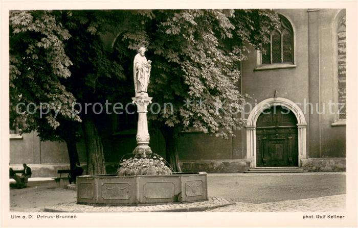 Ulm Donau Petrus Brunnen Dreifaltigkeitskirche