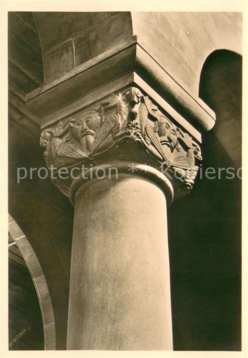 Alpirsbach Kirche des ehem Benediktinerklosters Wuerfelkapitell der suedoestlich