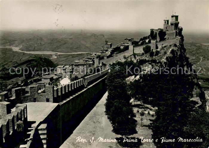 San Marino Repubblica Prima Torre e Fiume Marecchia