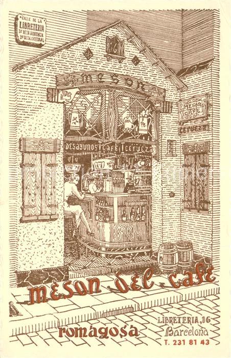 Barcelona Cataluna Meson del Cafe