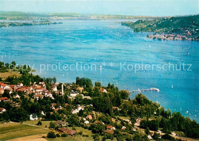 Gaienhofen Bodensee Fliegeraufnahme mit Insel Reichenau