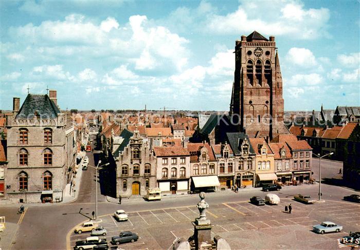 Furnes Veurne West-Vlaanderen Belgie Oostkant der Grote Markt
