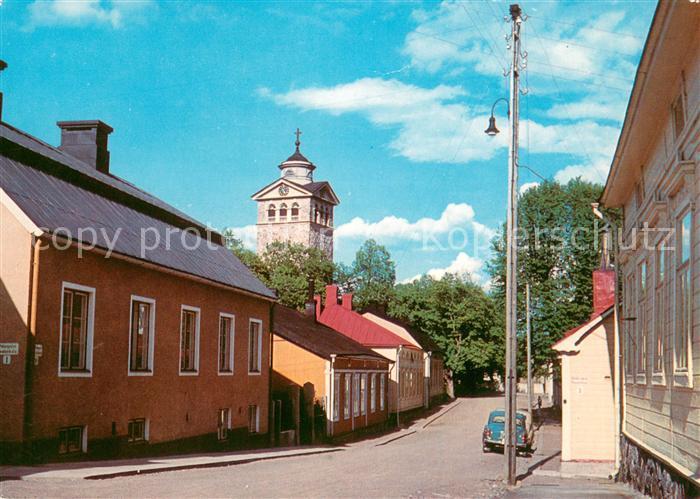 Ekenaes Tammisaari Gatuvy med kyrkan naekymae kirkolle