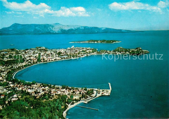 Korfu Corfu Stadtansicht Fliegeraufnahme