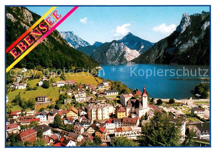 Ebensee Oberoesterreich Fliegeraufnahme mit Traunstein und Schl