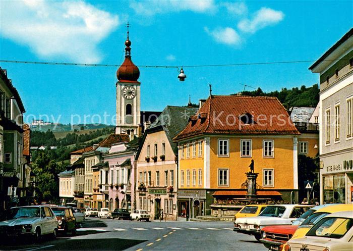 Waidhofen Ybbs Unterer Stadtplatz mit Sonntagberg