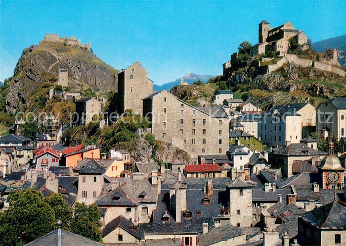 Sion Gers Les Chateaux de Valere et Tourbillon et la vieille ville