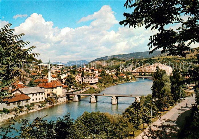 Konjic Panorama Neretva Fluss
