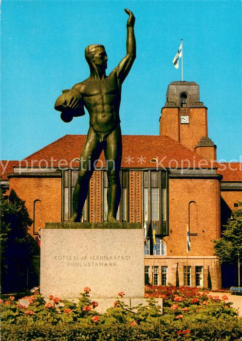 Lahti Vapauden Patsas ja Kaupungintalo Freiheitsstatue Rathaus