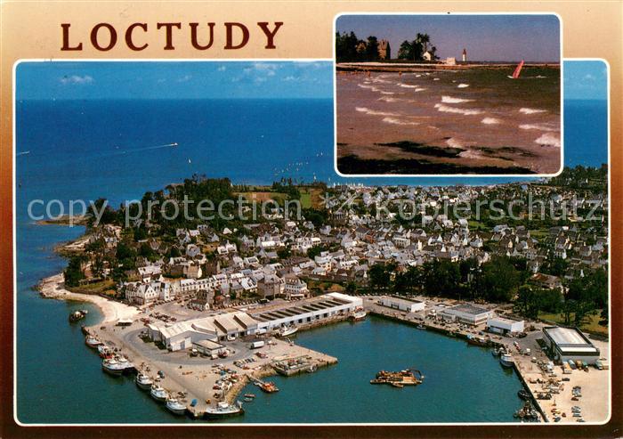 Loctudy La plage et le port vue aérienne